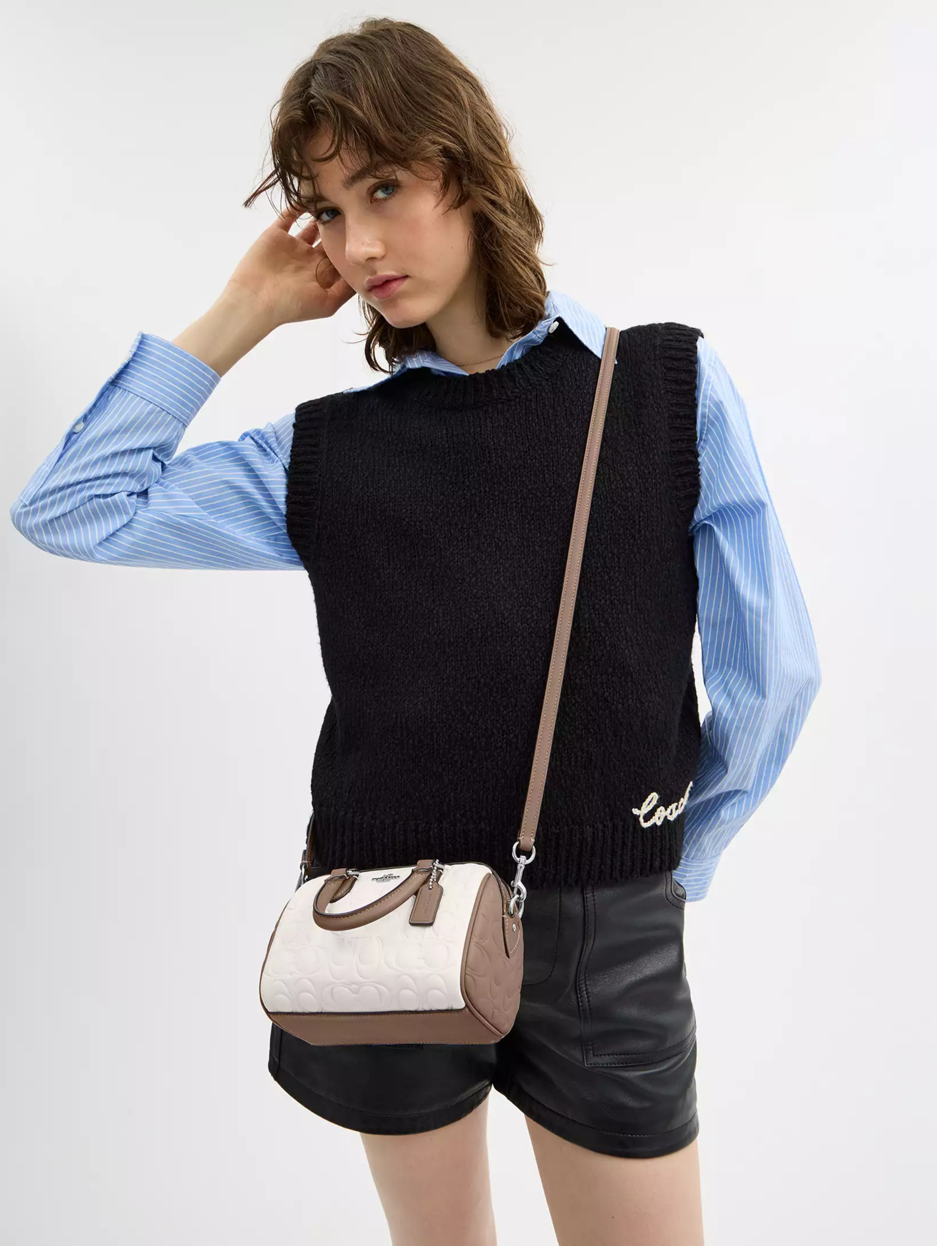 Mini Rowan Crossbody Bag In Signature Leather