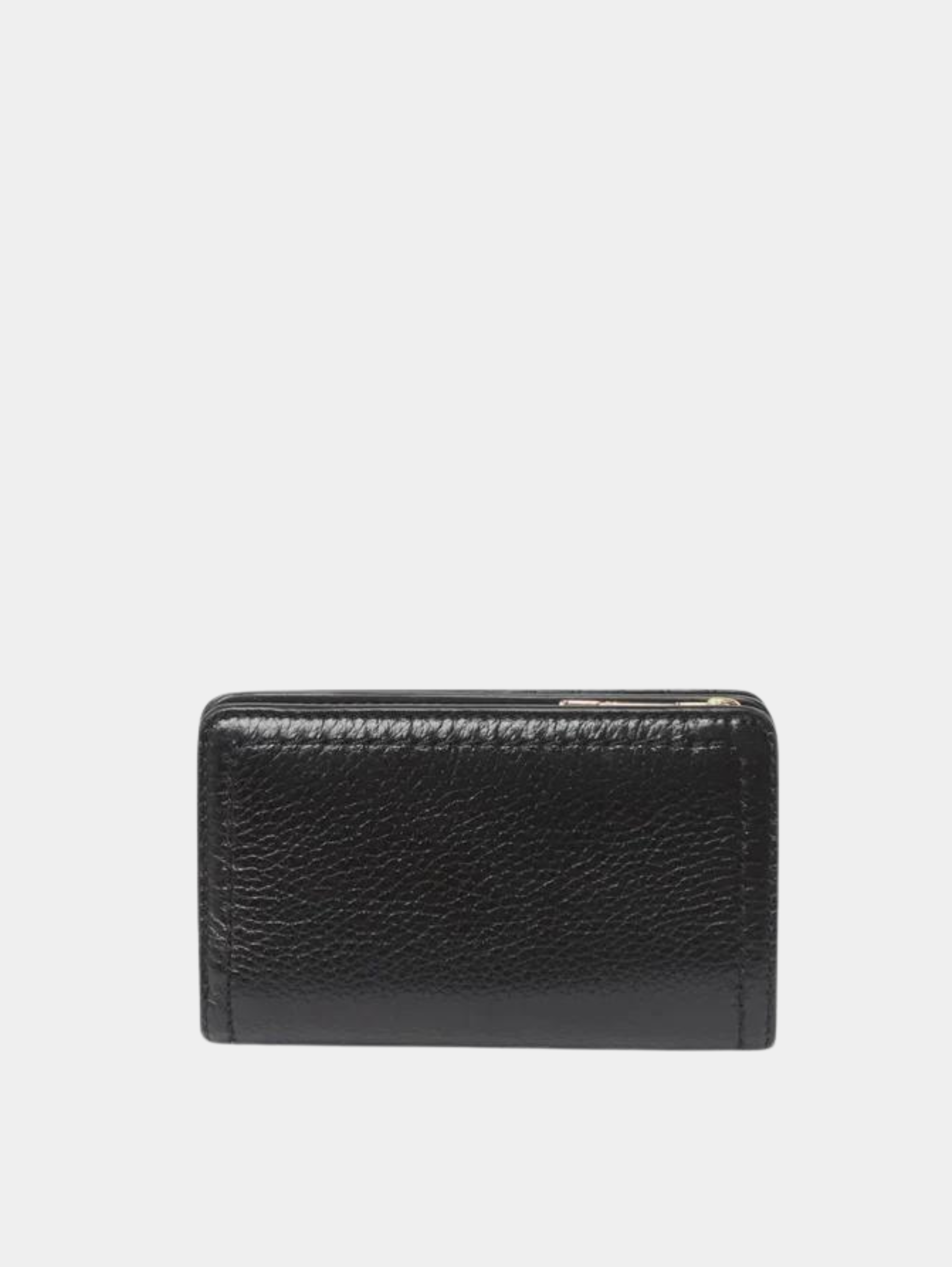 Topstitched Compact Zip Wallet