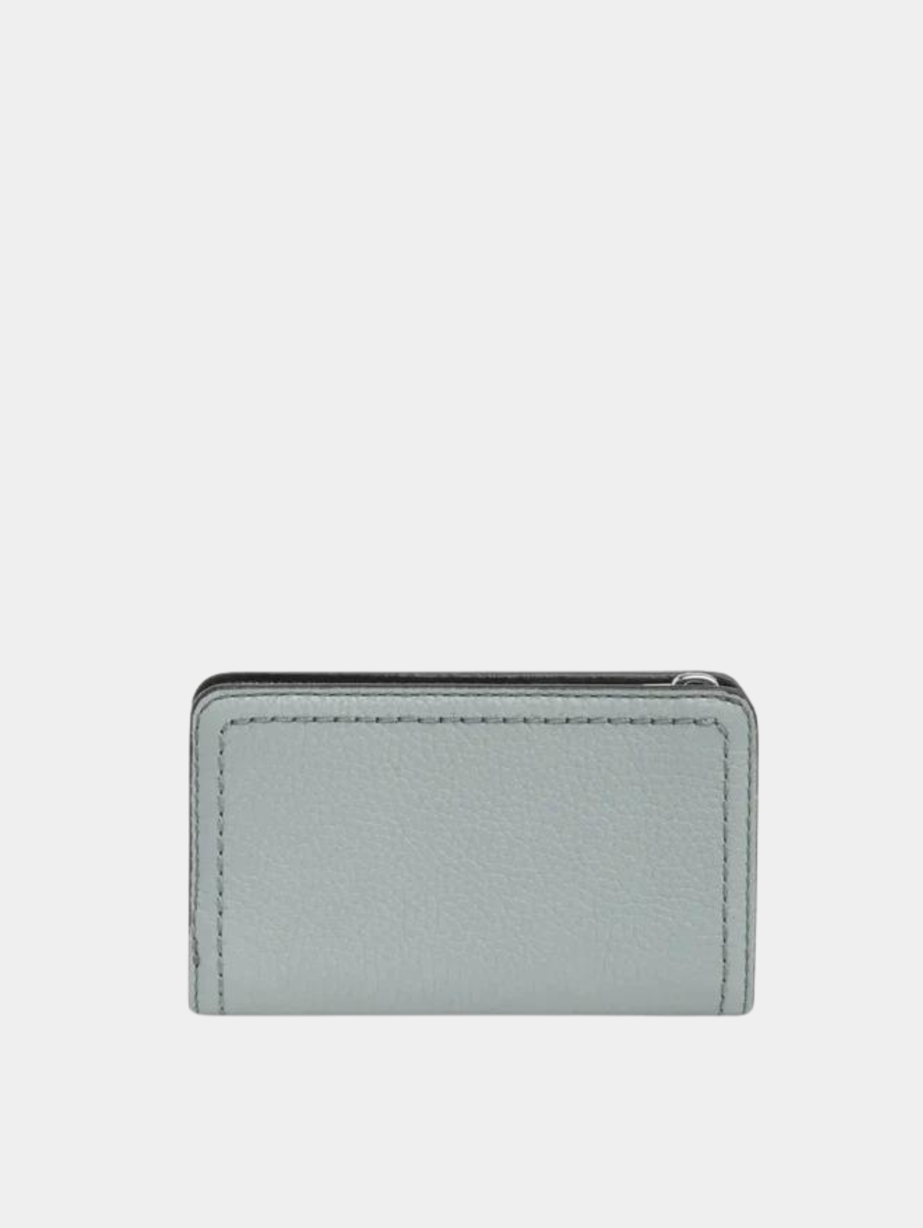 Topstitched Compact Zip Wallet