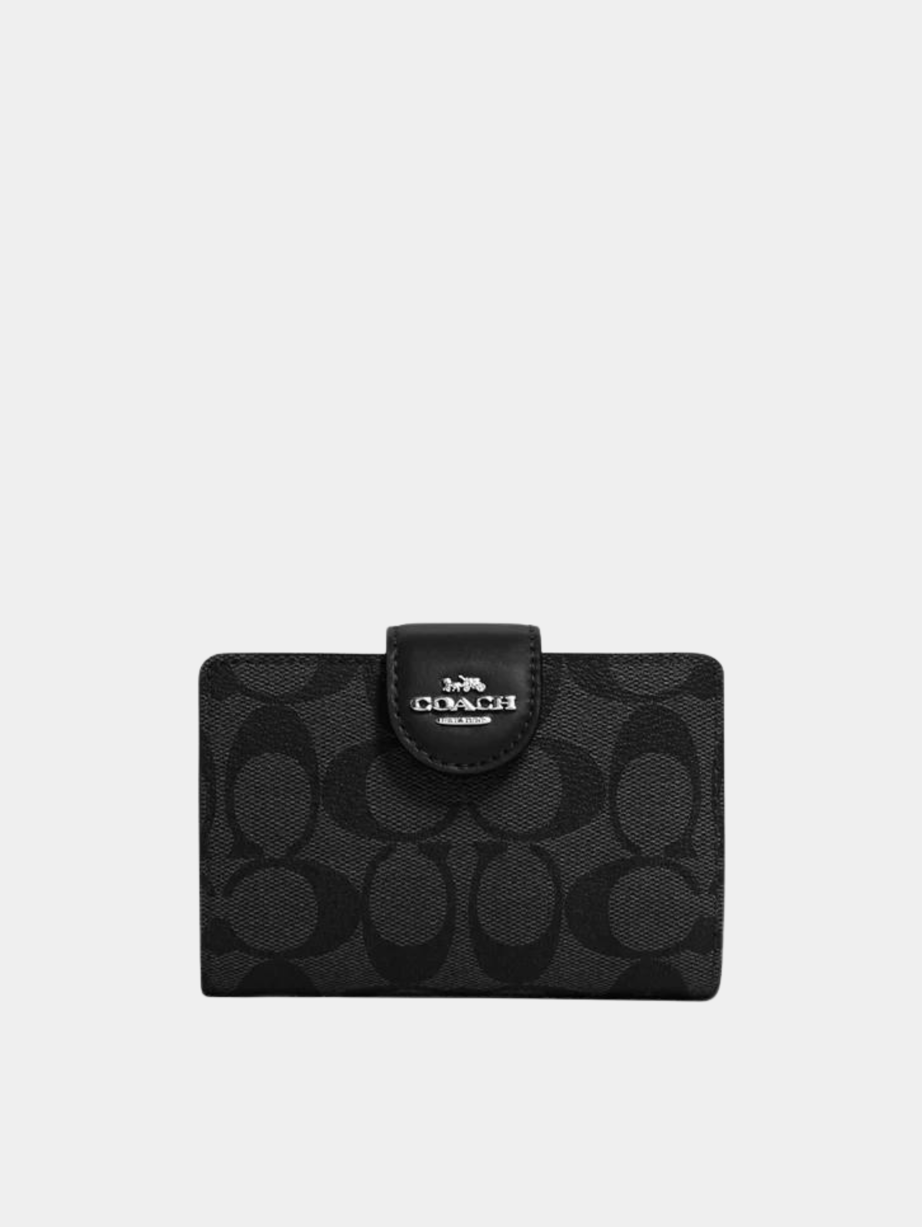 COACH®  Medium Corner Zip Wallet With Signature Leather