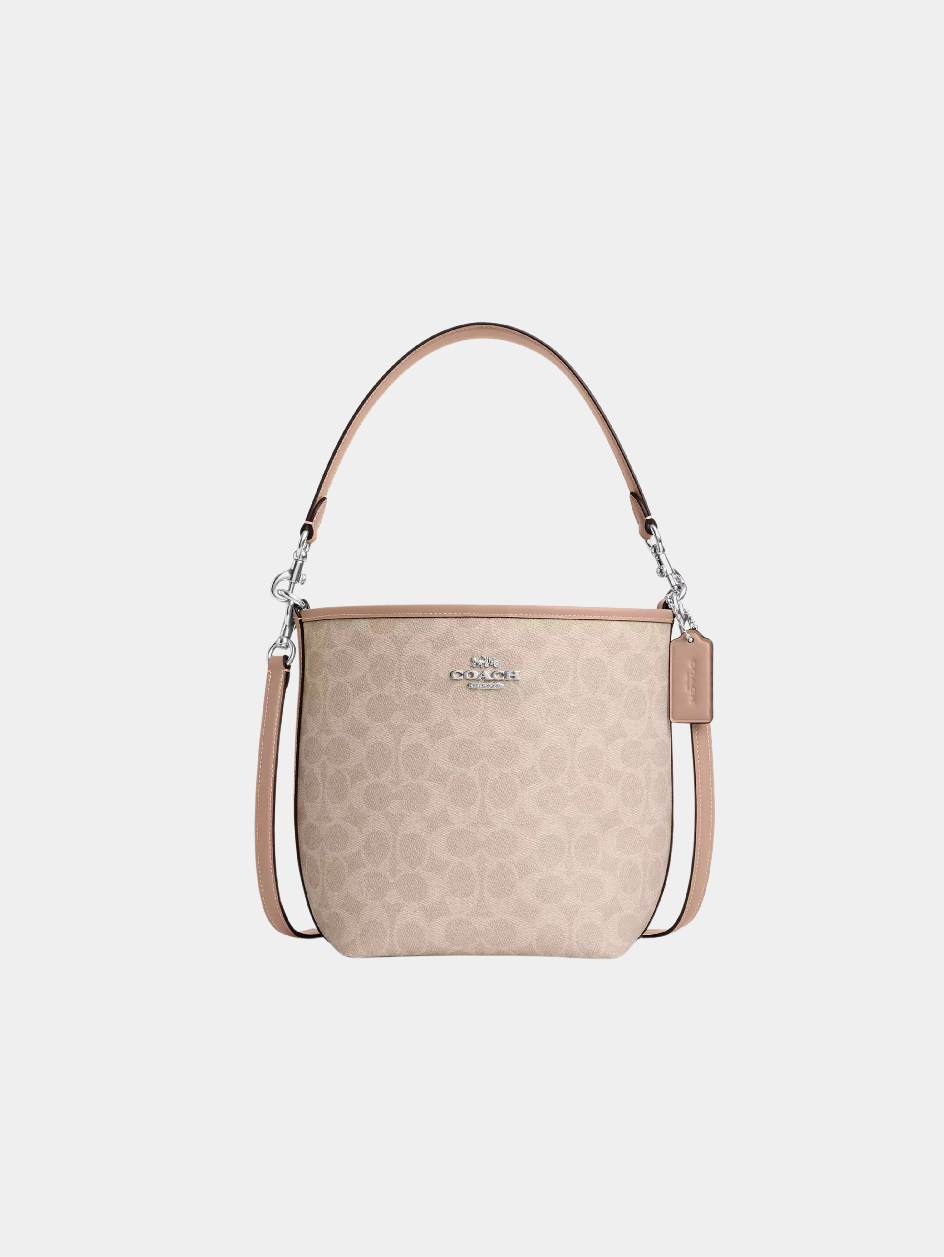 City Bucket Bag In Signature Canvas With Bow Print