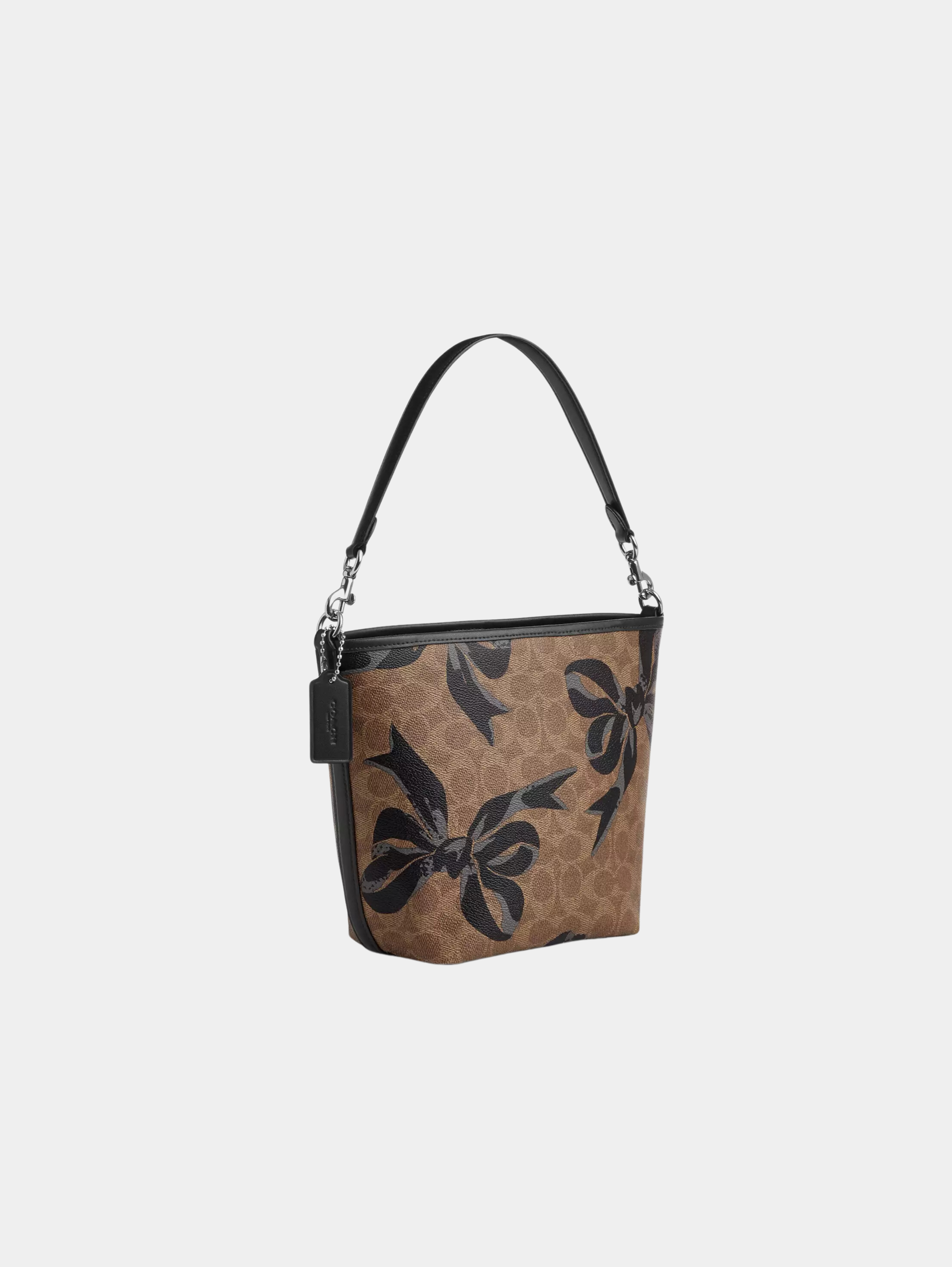 City Bucket Bag In Signature Canvas With Bow Print